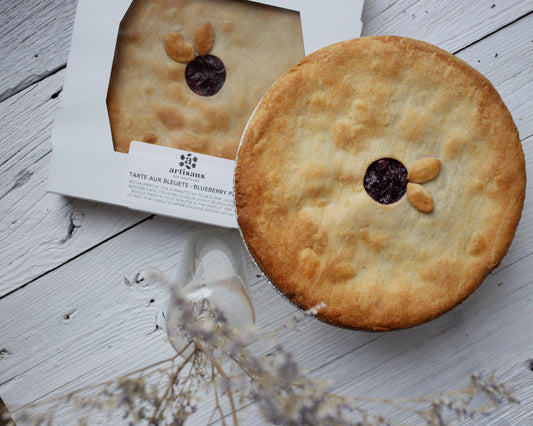 Homemade blueberry pie