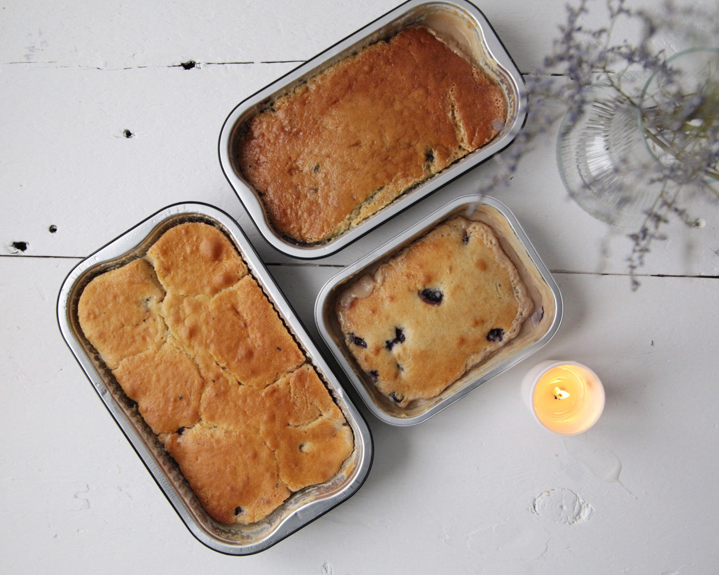 Gâteau au pouding aux bleuets et à l'érable